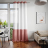 Rideau – voilage IRVETTE couleur blanc anneaux voilevelours 140x270 ameliahome