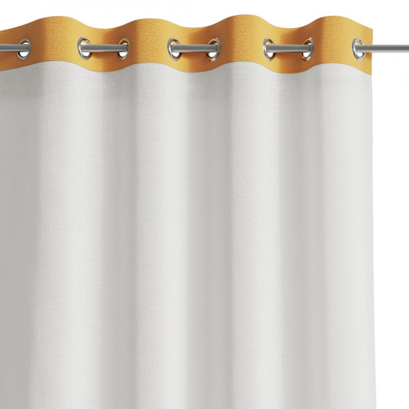 Rideau – voilage IRVETTE couleur blanc anneaux voilevelours 140x270 ameliahome