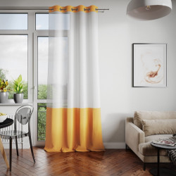 Rideau – voilage IRVETTE couleur blanc anneaux voilevelours 140x270 ameliahome
