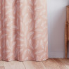 Rideau CALM couleur brossage imprimé motif végétal style classique argent œillets en métal argenté velours 140x250 AmeliaHome