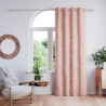 Rideau CALM couleur brossage imprimé motif végétal style classique argent œillets en métal argenté velours 140x250 AmeliaHome