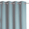 Rideau CLEAR couleur manque imprimé motif boho style classique argent œillets en métal argenté velours 140x250 AmeliaHome