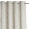 Rideau CLEAR couleur cappuccino imprimé motif boho style classique argent œillets en métal argenté velours 140x250 AmeliaHome