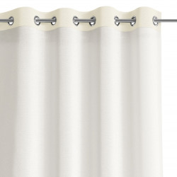 Rideau – voilage IRVETTE couleur blanc anneaux voilevelours 140x270 ameliahome