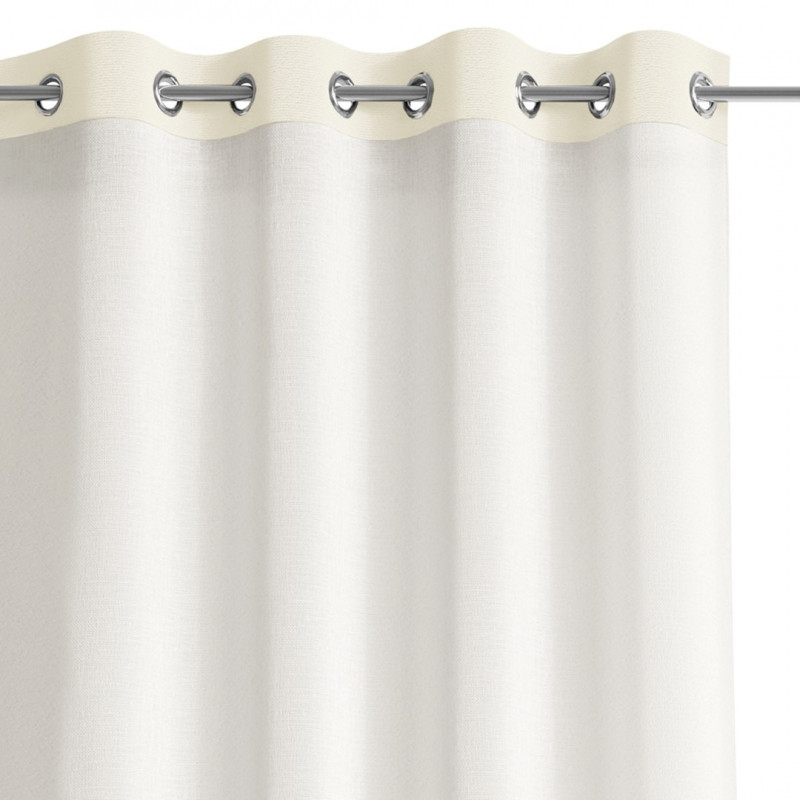 Rideau – voilage IRVETTE couleur blanc anneaux voilevelours 140x270 ameliahome