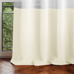 Rideau – voilage IRVETTE couleur blanc anneaux voilevelours 140x270 ameliahome