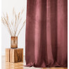 Rideau VELVET couleur rose style classique bande velours 140x270 ameliahome