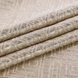 Rideau CASPE couleur beige imprimé style glamour bande blackout suede shine 140x250 AmeliaHome