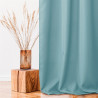 Rideau OXFORD couleur bleu style classique oeillets d'argent oxford 140x250 AmeliaHome