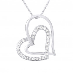 Collier motif "CUR"  en argent 925/1000 