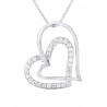 Collier motif "CUR"  en argent 925/1000 