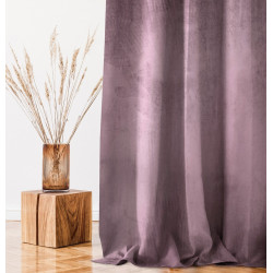 Rideau VELVET couleur lilas style classique bande velours 140x270 ameliahome