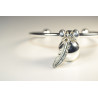 Bracelet Bola de grossesse argent lisse - LOUISE (Plume indienne)