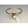 Bracelet Bola de grossesse or lisse - NELL (Nuage blanc)