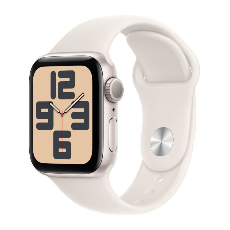 Apple Watch SE GPS - 40mm - Boîtier Starlight Aluminium - Bracelet Starlight Sport Band - S/M