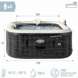Spa gonflable Intex 4 personnes 795 L