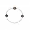 PERLINEA- Bracelet- Perles de Culture de Tahiti- Diamètre 9-10 mm- Bijou Femme