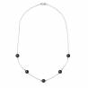 PERLINEA- Collier Perles de Culture Ronde 6-7  mm Black Tahiti- Bijou Femme