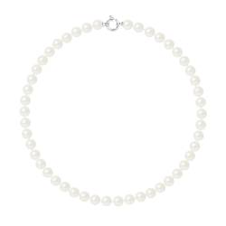 PERLINEA- Collier Perles de Culture- Diamètre 8-9 mm Blanc- Bijou Femme