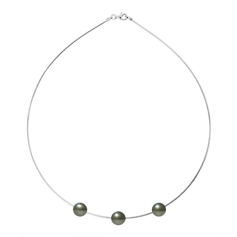 PERLINEA- Collier Perles de Culture de Tahiti 9-10 mm- Bijou Femme