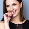 PARURE motif "OVALE" composée d'un Collier, une Bague ajustable et d'une paire de Boucle d'Oreille 