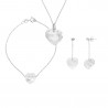 Parure  "SWAROVSKI Coeur" Complète