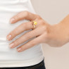 PERLINEA- Bague- Perles de Culture d'Eau Douce- Ronde Diamètre 8-9 mm Gold- Taille 48 (EU)- Bijou Femme- OrJaune