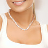 PERLINEA- Collier- Perles de Culture d'Eau Douce- Diamètre 8-9 mm Multicolor- Bijou Femme- OrJaune