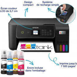 Imprimante multifonction A4 - EPSON - Ecotank ET-2870 - Wi-Fi - Réservoirs d'encre - 3 ans d'encre inclus
