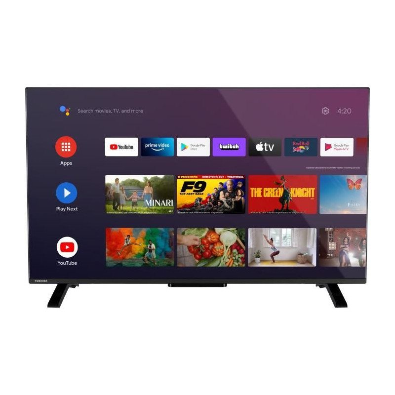 TOSHIBA 40LV2E63DG - TV LED 40'' (102 cm) - Full HD 1920x1080 - HDR10 - TV connecté Smart TV - 2xHDMI - WiFI