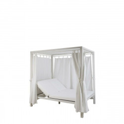 Lit de jardin DKD Home Decor Blanc Aluminium (148 x 188 x 205 cm)