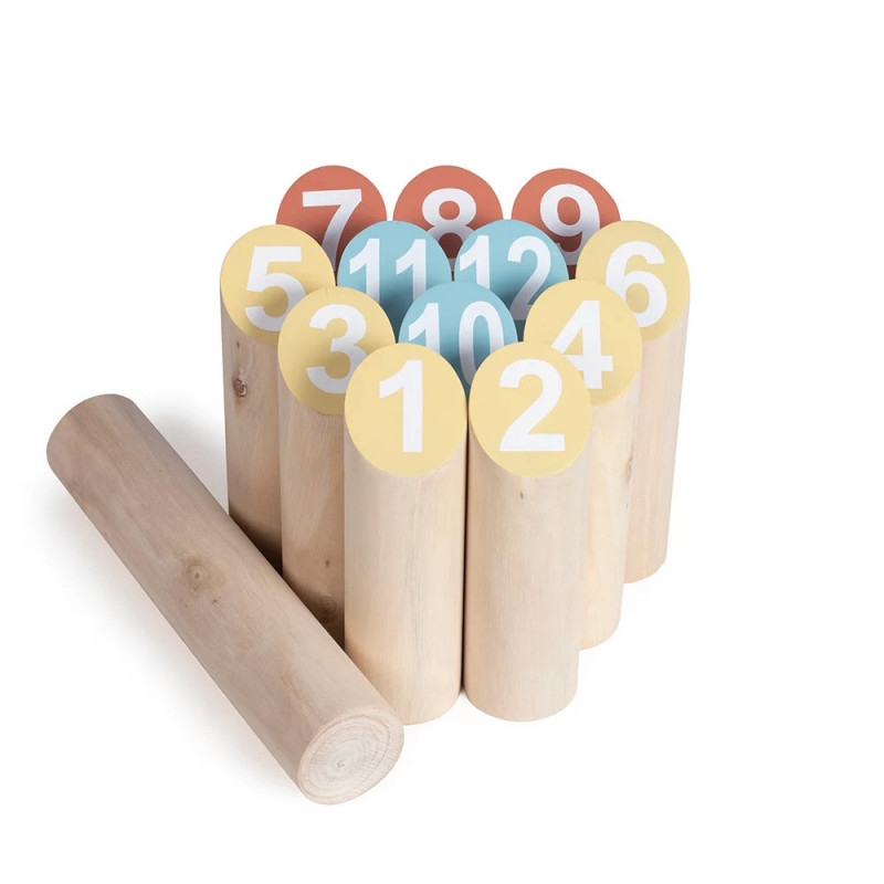 Jeu de quille nordique (Mölkky) en bois