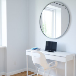 Miroir rond HUB couleur gris umbra