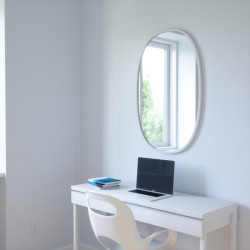 Miroir ovale HUB couleur gris umbra