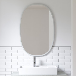 Miroir ovale HUB couleur gris umbra