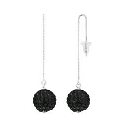 Boucles d'Oreilles "BLACK NIGHT"  Chaines Pendentif  