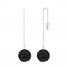Boucles d'Oreilles "BLACK NIGHT"  Chaines Pendentif  