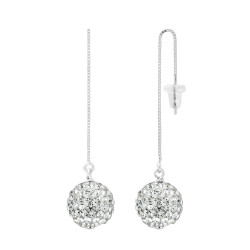 Boucles d'Oreilles "Pure WHITE"  Chaines Pendentif  