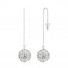 Boucles d'Oreilles "Pure WHITE"  Chaines Pendentif  