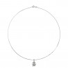 Collier "Cable" entièrement serti de Oxydes de Zirconium 