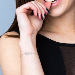 Bracelet "Love" Ensemble avec Oxydes de Zirconium 