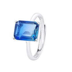 Baguemotif "RECTANGLE" BICOLORE Ajustable 