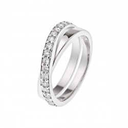 Alliance Croisée Tour complet  Argent 925 Millièmes Rhodié  Oxydes de Zirconium