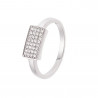 Bague Pavage Argent 925 Millièmes Rhodié  Oxydes de Zirconium
