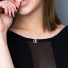 Collier motif "CUR ET ROND" serti d'Oxydes de Zirconium   