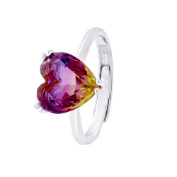 Bague motif "CUR"  BICOLORE Ajustable 