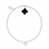 Bracelet motif "TREFLE" NOIR 