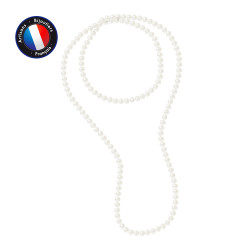 PERLINEA- Sautoir- Perle de Culture d'Eau Douce- Barroque 8-9 mm Blanc- Bijou Femme