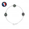 PERLINEA- Bracelet- Perle de Culture d'Eau Douce- Ronde 8-9 mm Rose- Bijou Femme- Or Blanc