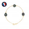 PERLINEA- Bracelet - Perles de Culture d'Eau Douce Cercl‚es  8-9 mm Blanc- Bijou Femme- OrJaune
